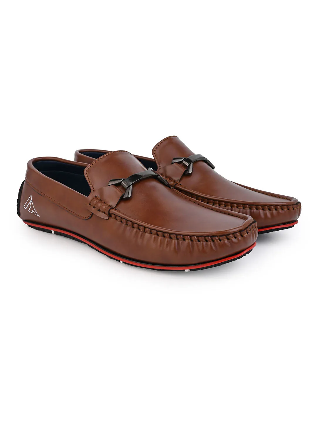 Alberto Torresi Men's Brown Loafers Stylish Synthetic Slip-On Shoes