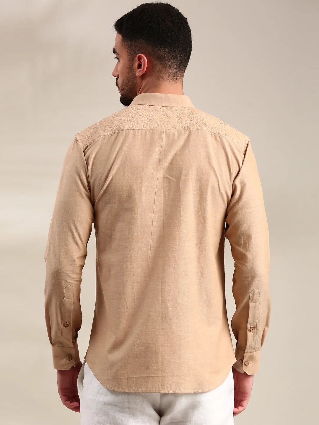 Beige Cotton Shirt - MM0888