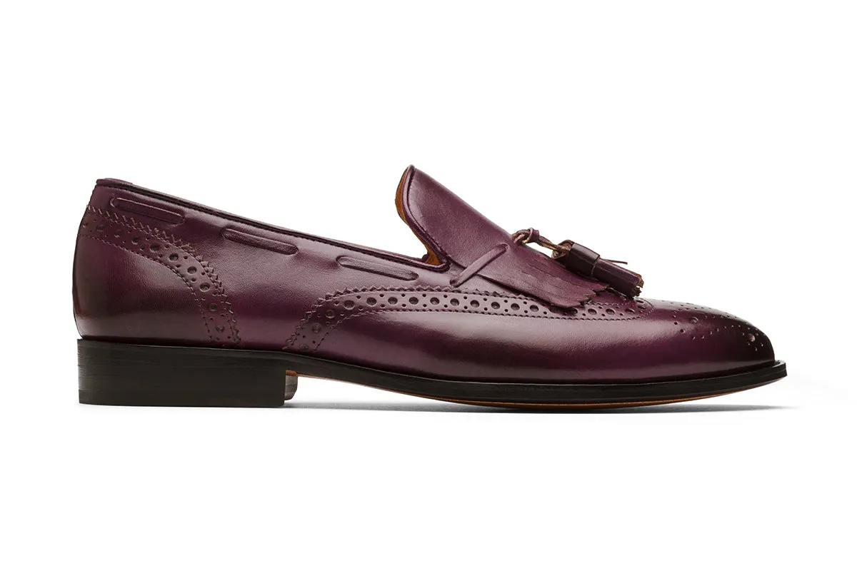 BROGUE WINGCAP KELTY LOAFERS- PURPLE