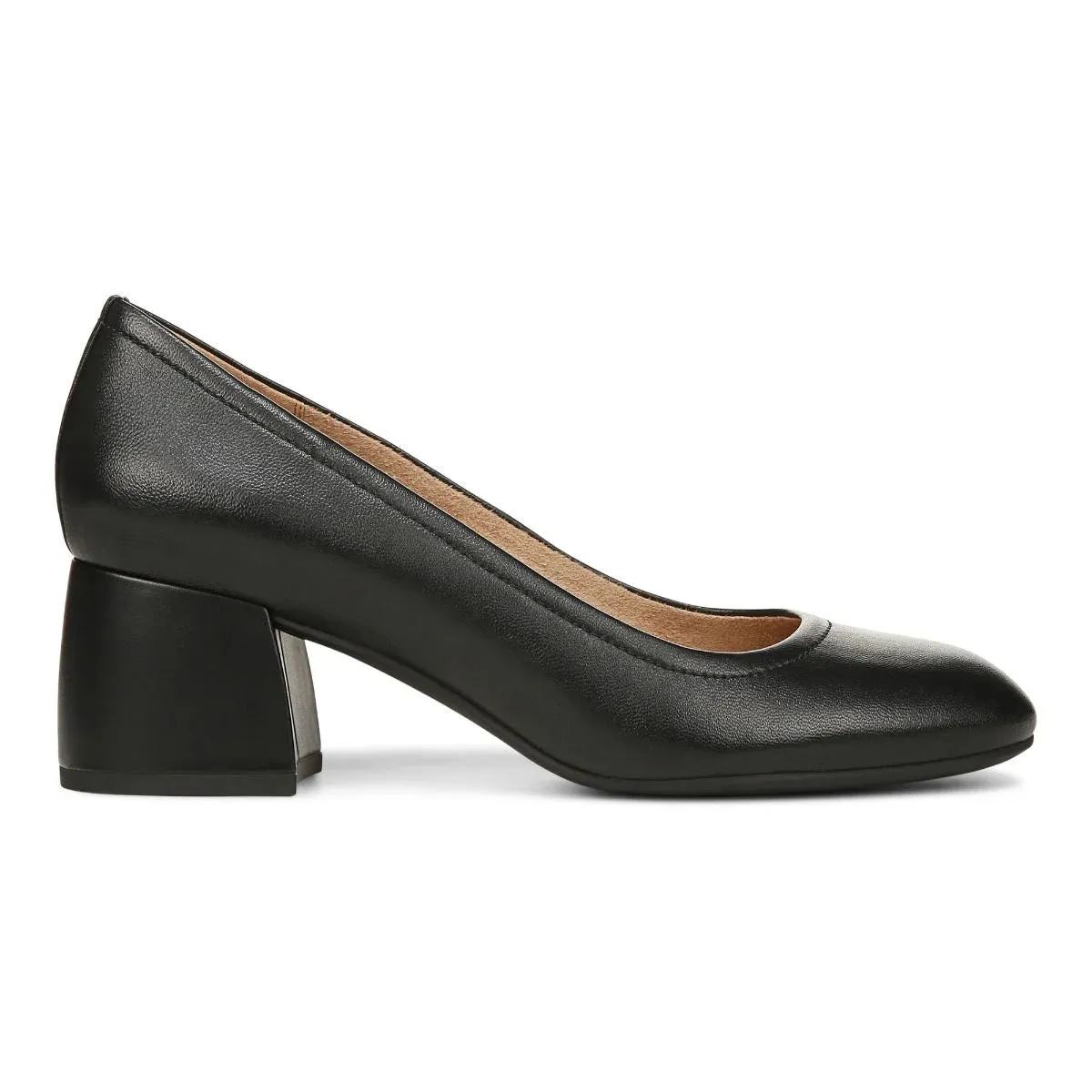 CARMEL HEEL BLACK LEATHER