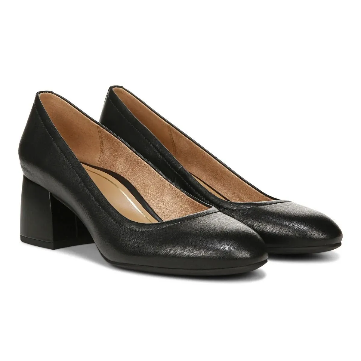 CARMEL HEEL BLACK LEATHER