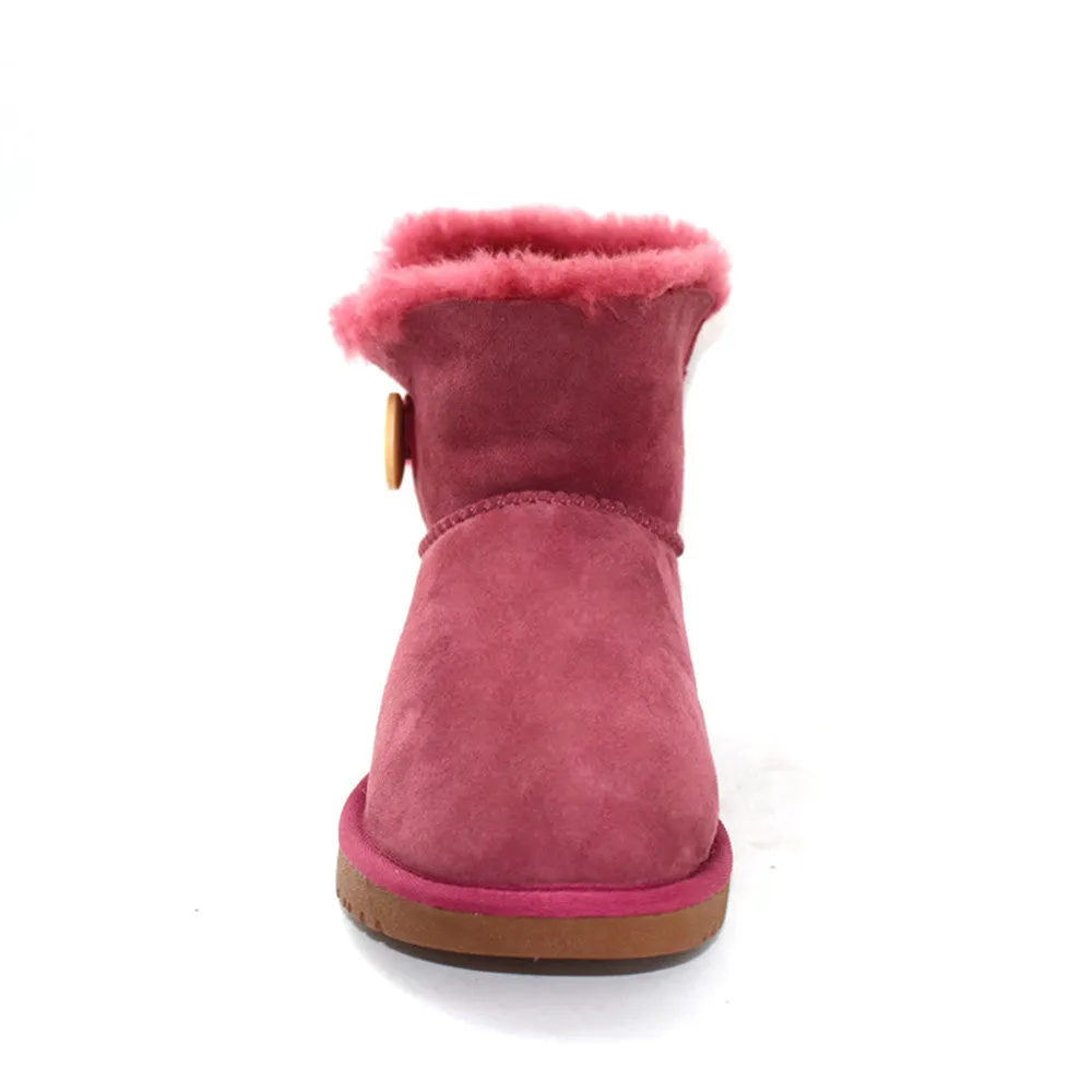 Classic One Button Ugg Boot - Wine Red