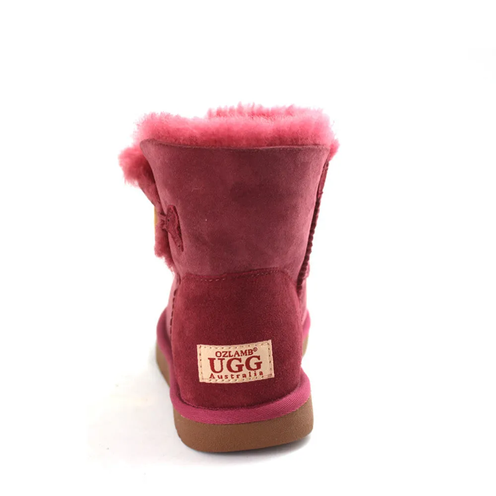 Classic One Button Ugg Boot - Wine Red