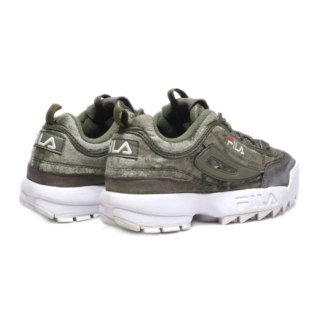 Fila Disruptor V Low Sport Shoes Fabric Green Colour For Women