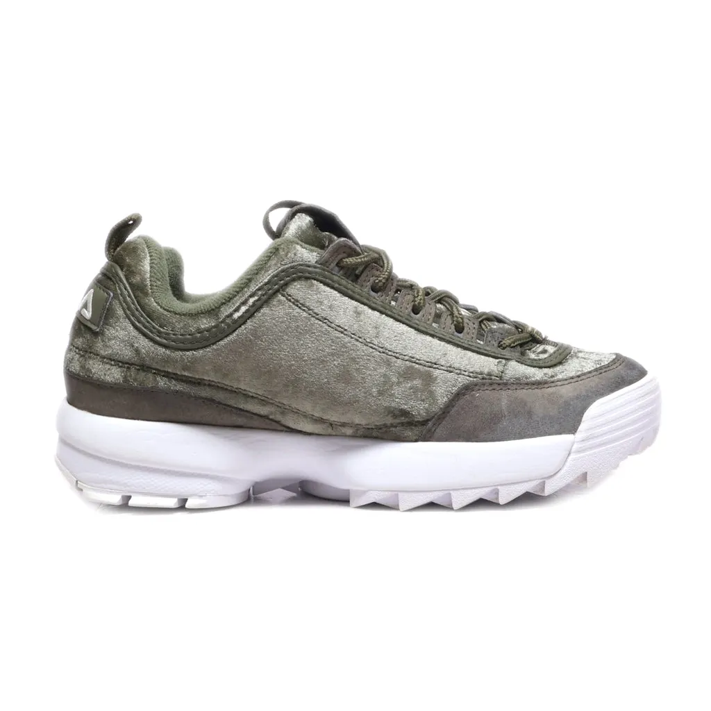 Fila Disruptor V Low Sport Shoes Fabric Green Colour For Women