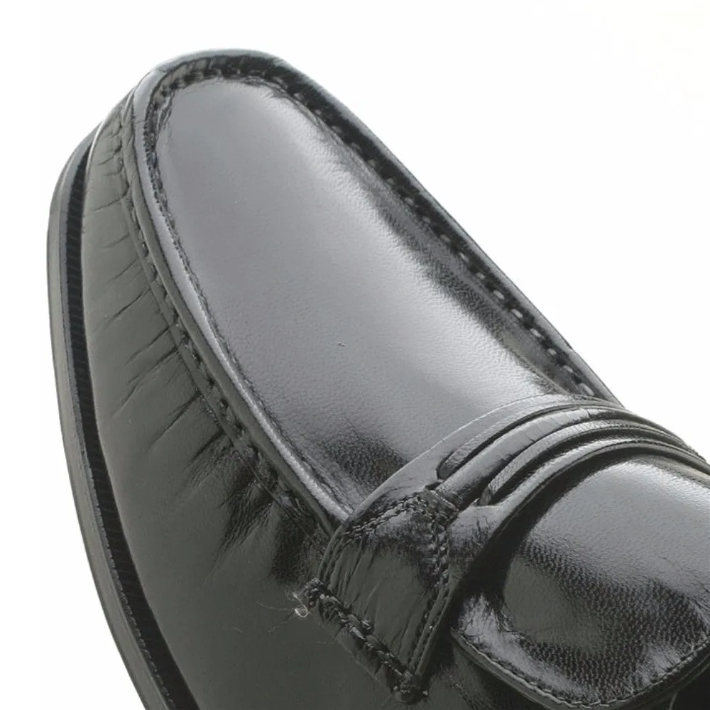 Florsheim Como Black Moc Toe Strap Loafer