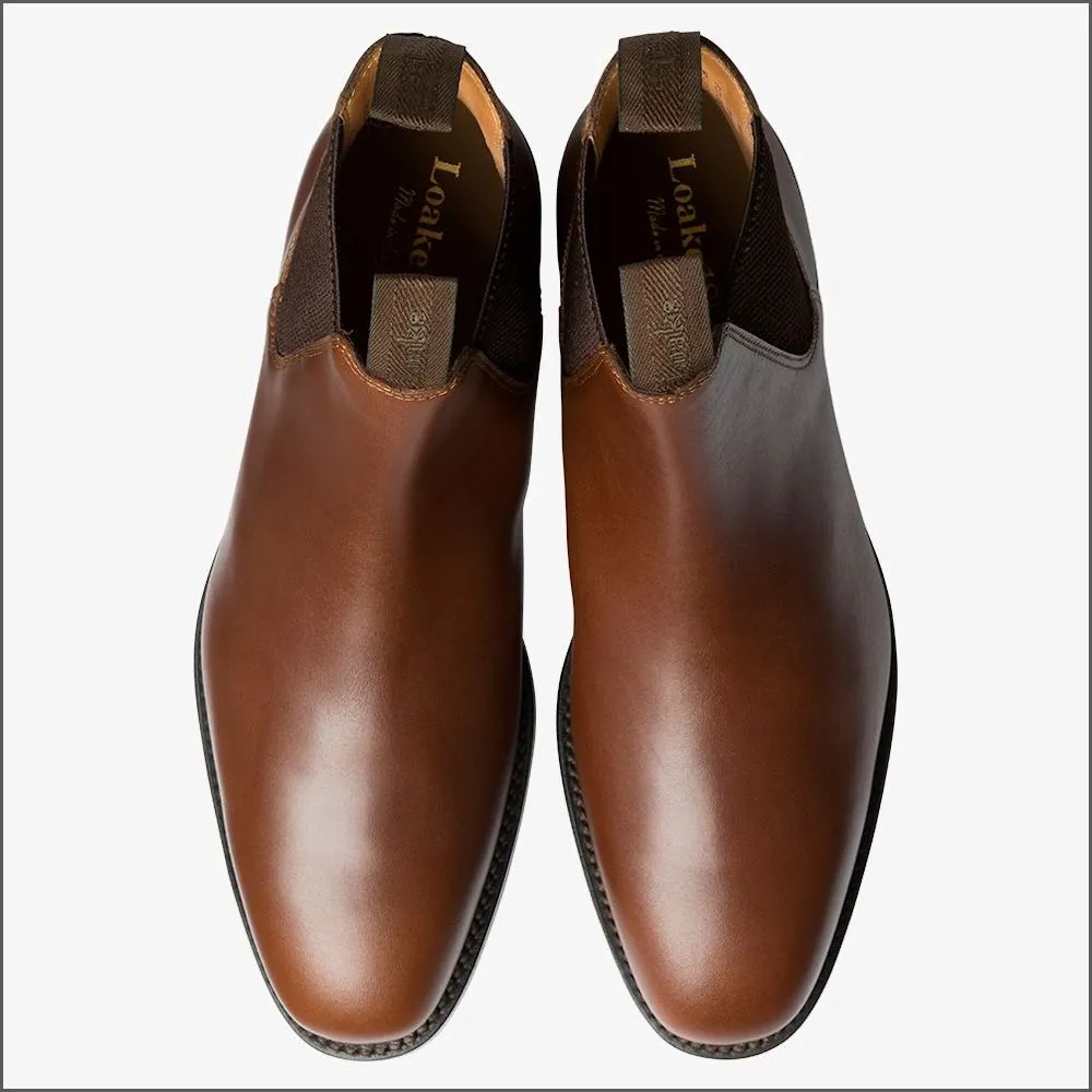 Loake Chatsworth Brown Waxy Rubber Sole--