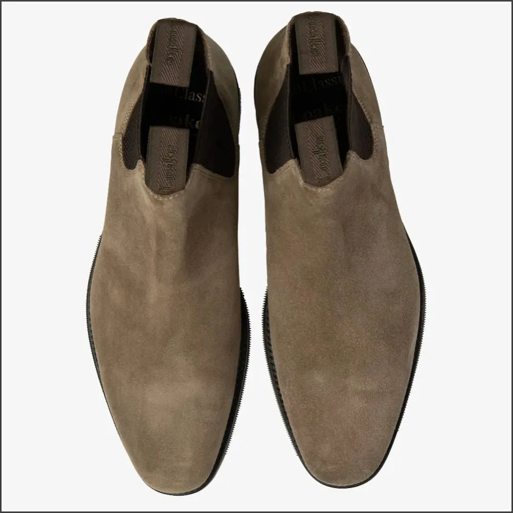 Loake Emsworth Flint Suede Rubber Sole F Fit--