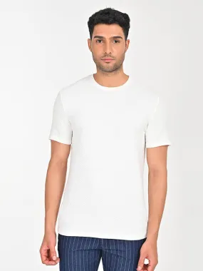 Men Textured Crew Neck T-Shirt