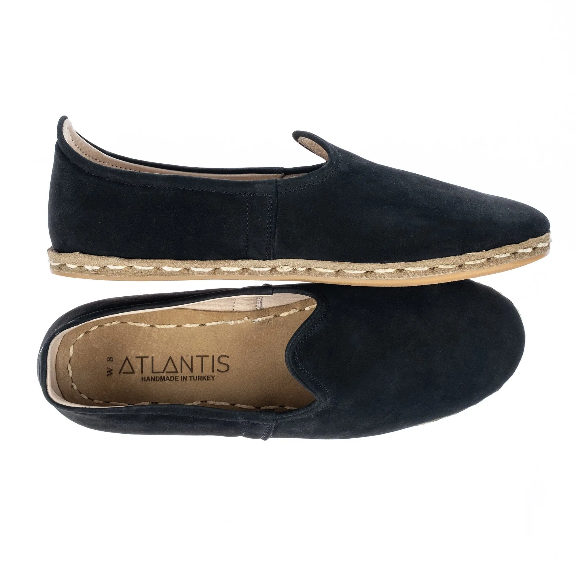 Men's Black Nubucks Slip On Shoes