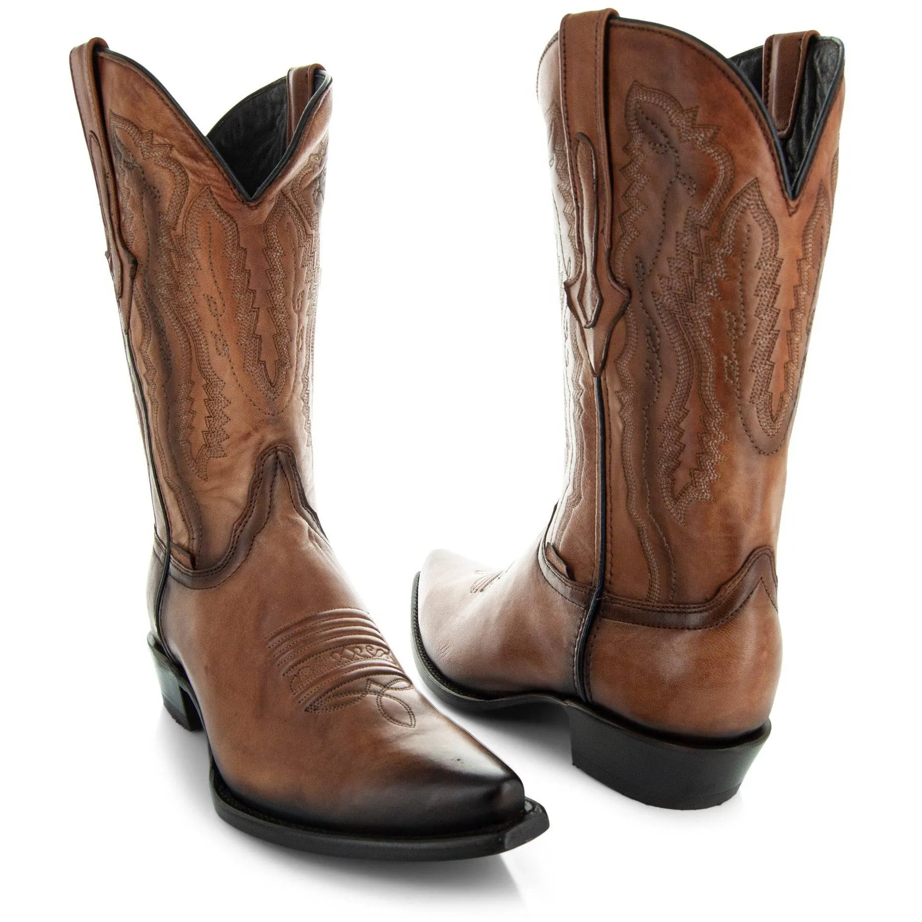 Men's Snip Toe Cowboy Boots Tan (H50030) | Soto Boots