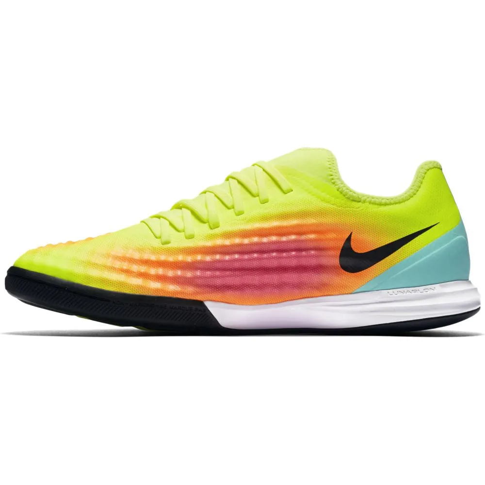 Nike MagistaX Finale II TF Turf Shoes -  Volt/Black-Total Orange-Pink Blast