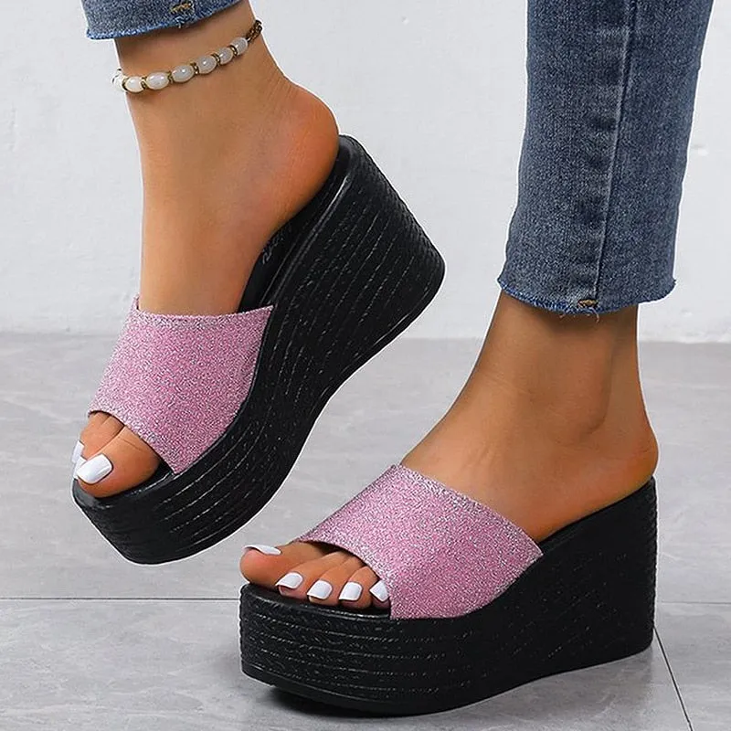 Purpdrank - Shoes Women Sandals Soft Bottom Wedge Heels Sandals Summer Shoes For Women Platform Sandals Wedges Zapatos Mujer Summer Footwear