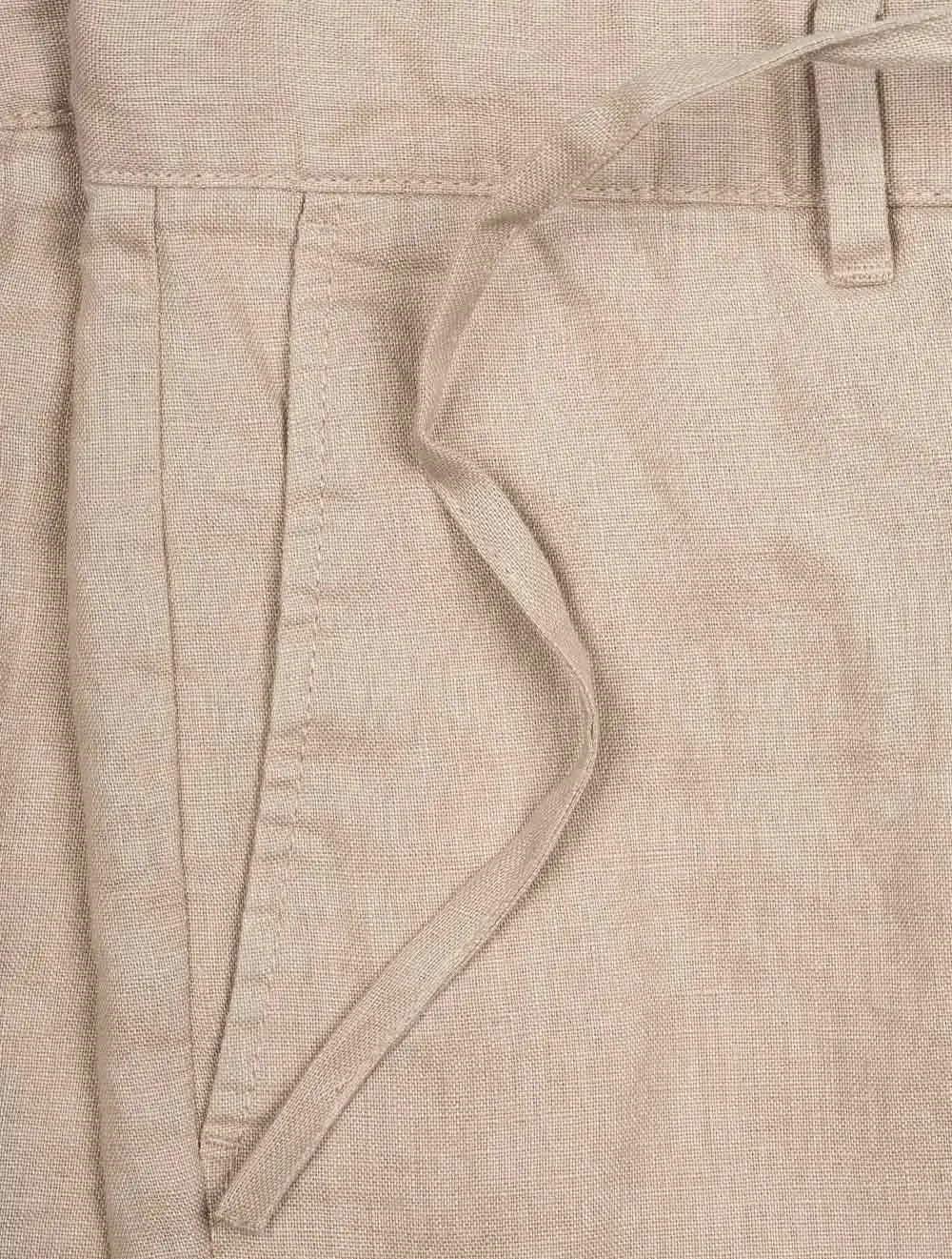 Relaxed Linen Drawstring Shorts Dry Sand