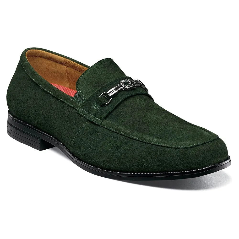 Stacy Adams Ravelle Washed Green Moc Toe Bit Slip On Shoes