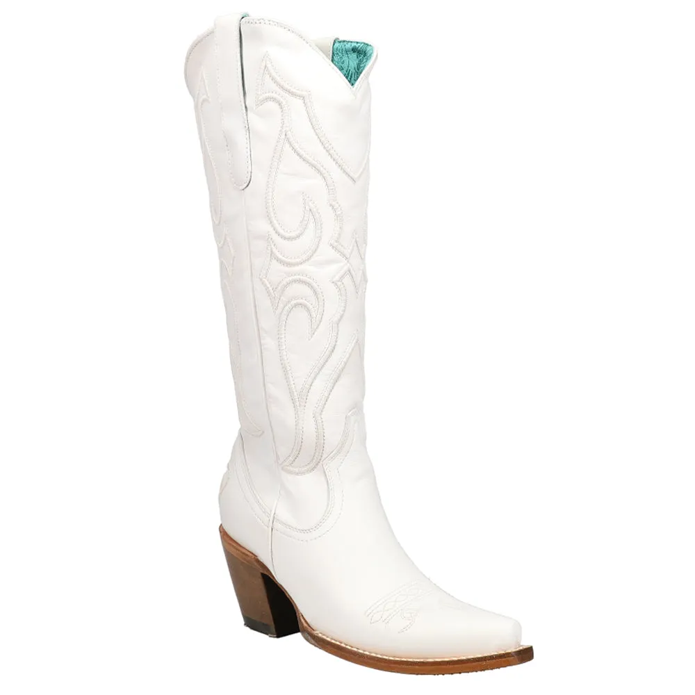 Stitch Pattern Embroidery Snip Toe Cowboy Boots