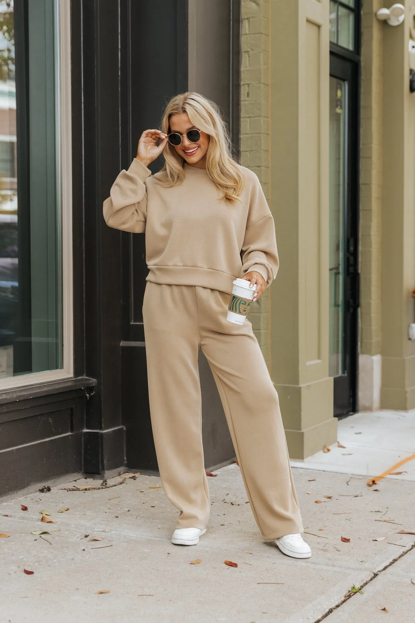 Taupe Scuba Lounge Sweatpants - DOORBUSTER