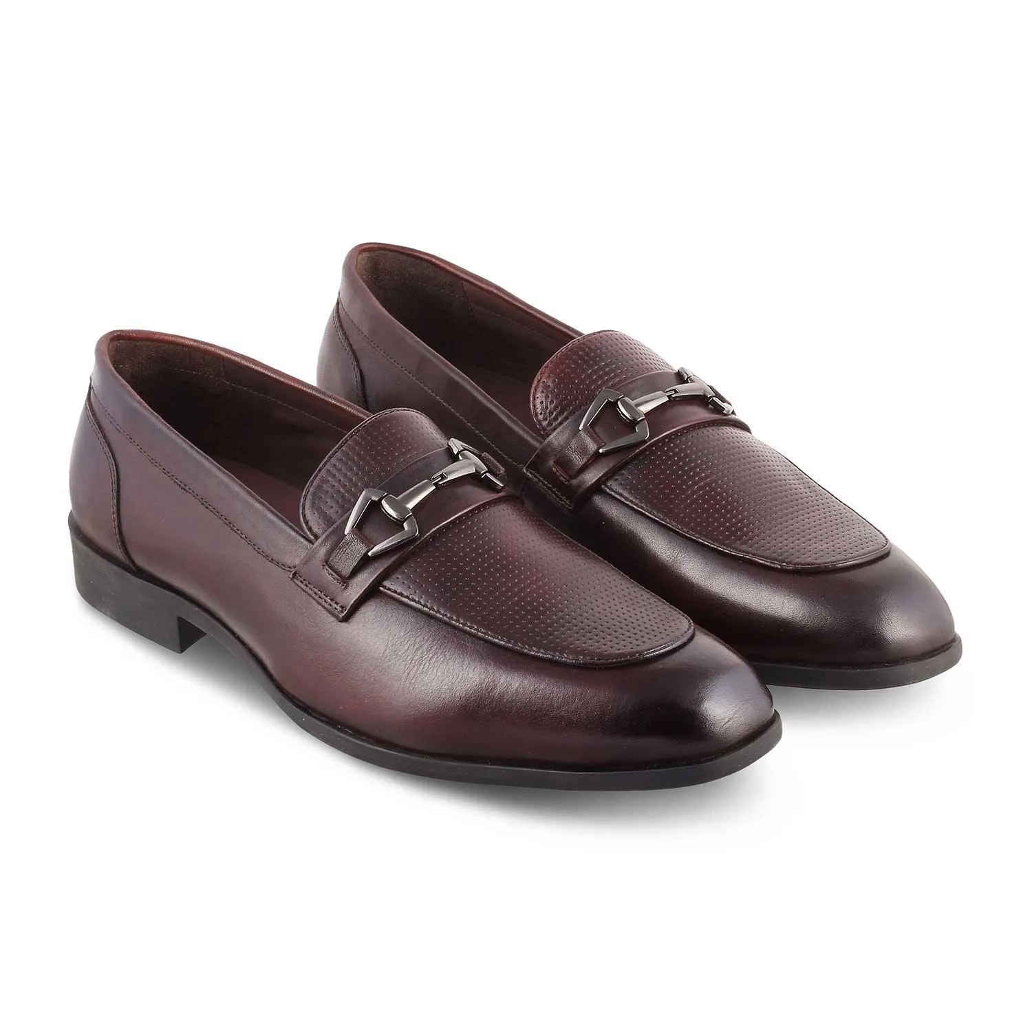 The Montli Brown Men's Leather Loafers Tresmode