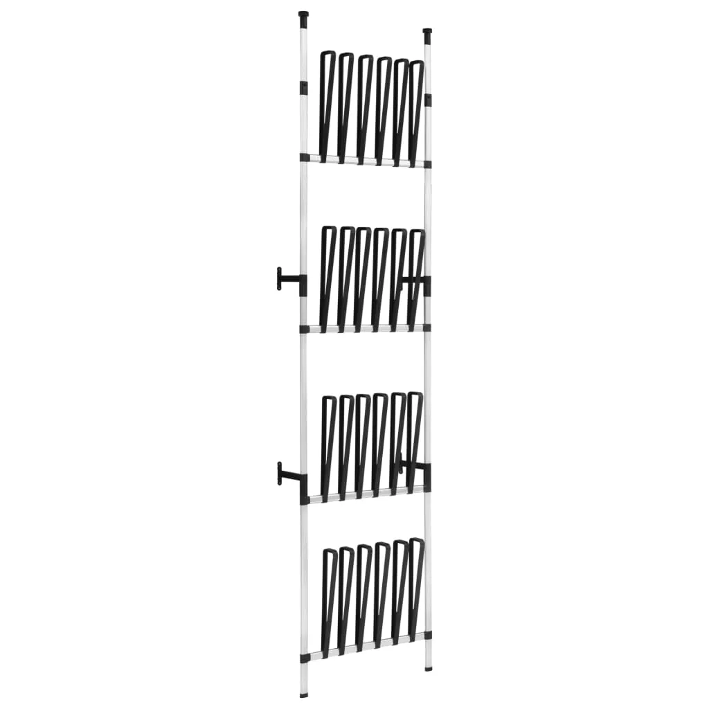 vidaXL Telescopic Boot Rack with Rods Aluminium