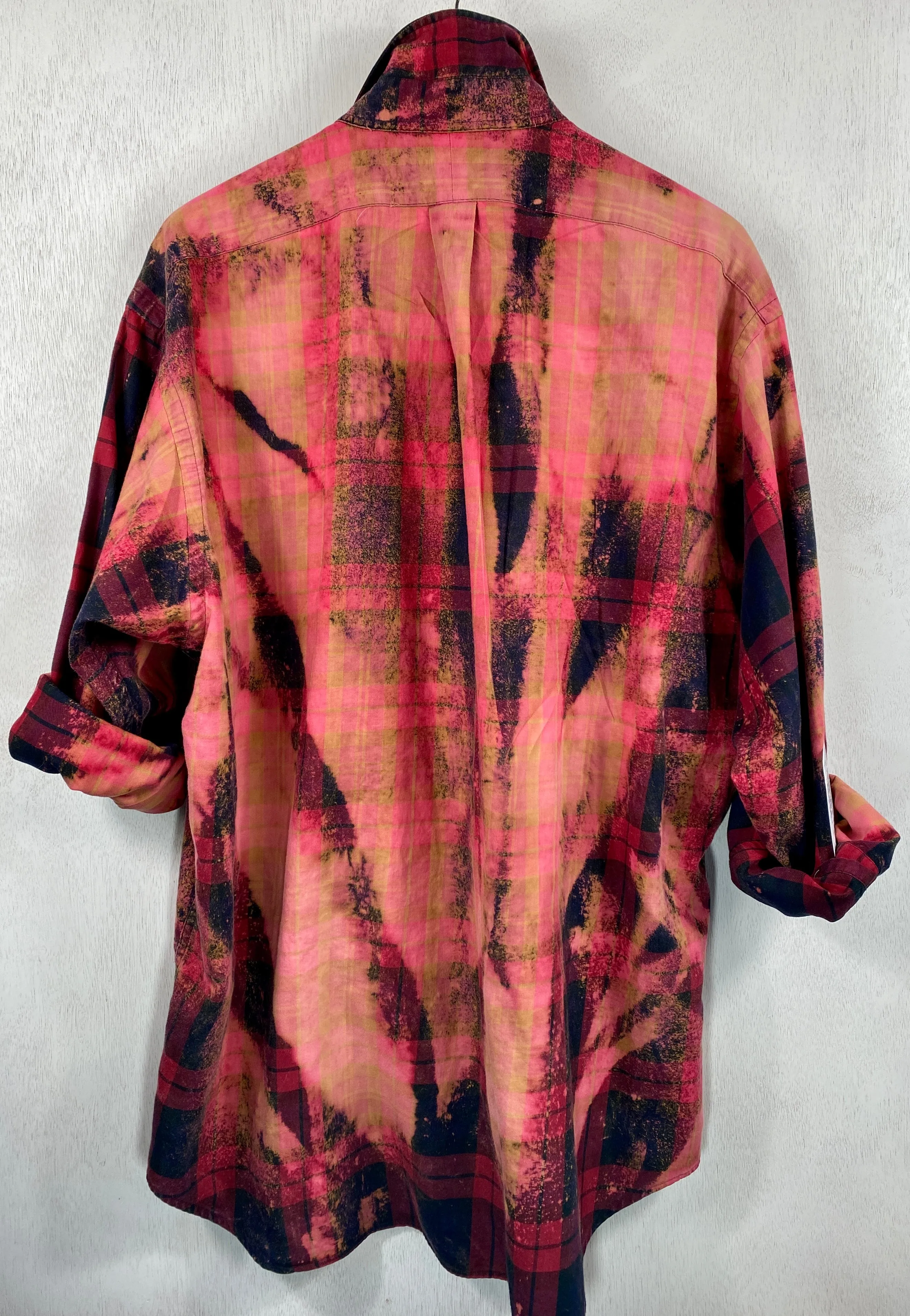 Vintage Red, Pink and Black Lightweight Cotton Size XL