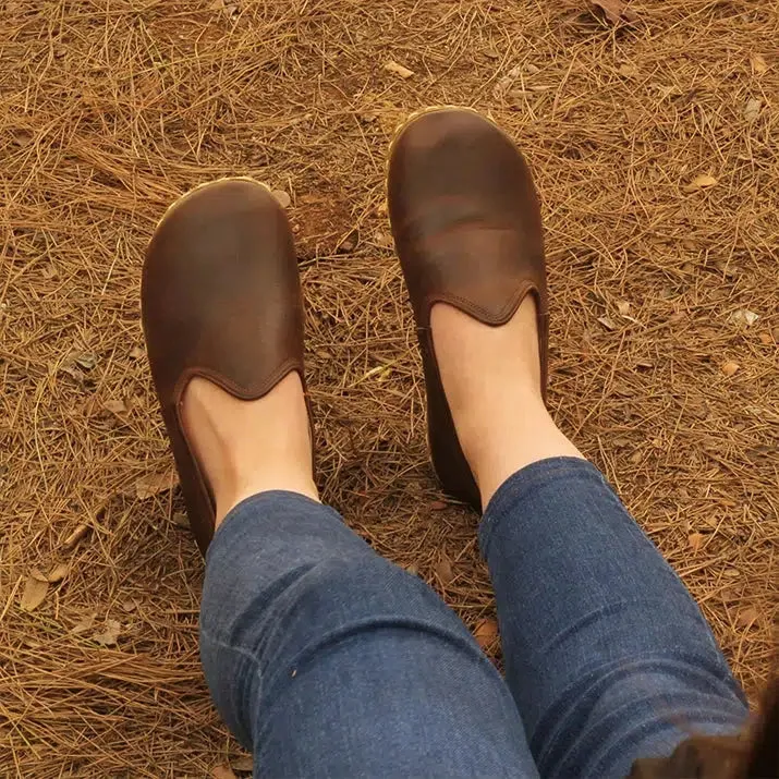 Women's Barefoot Grounding Shoes - Crazy Classic Brown