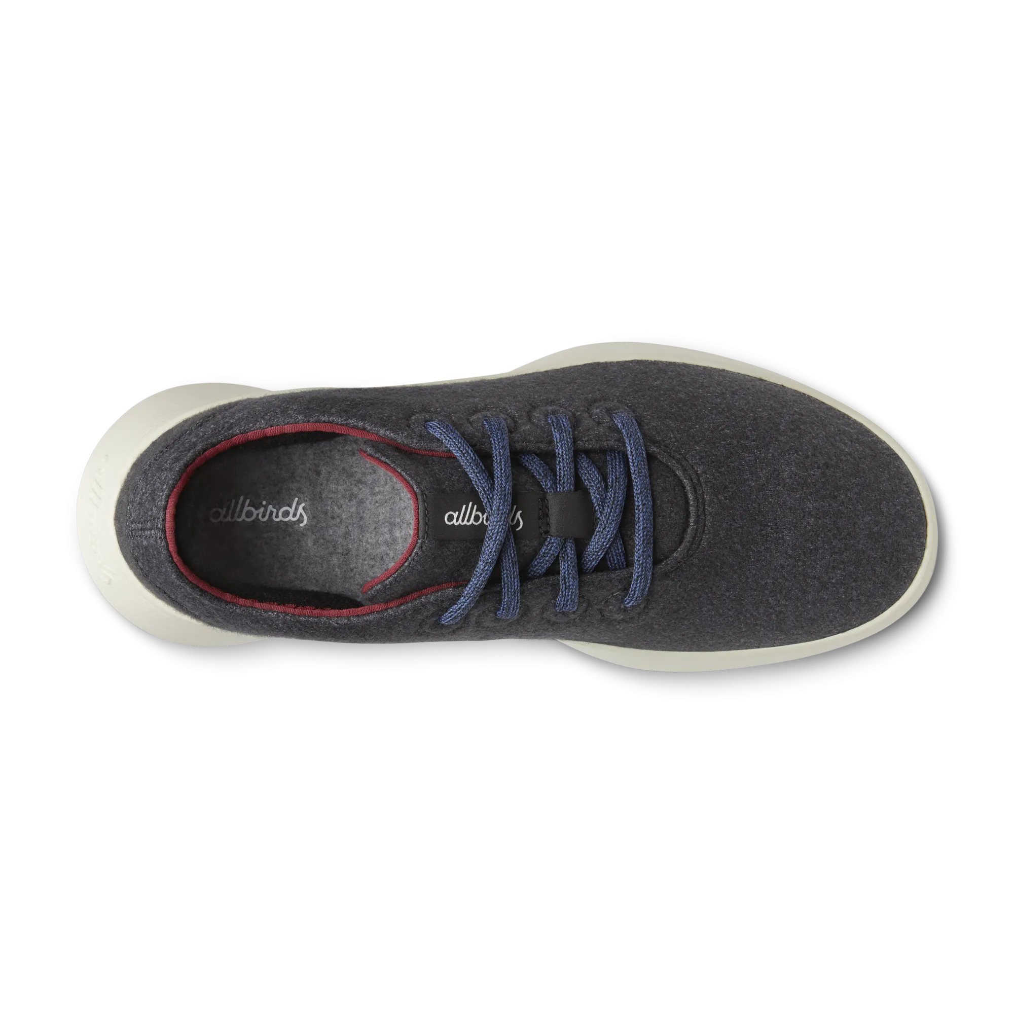 Women's Wool Runner Go - Dark Grey/Thunder Red (Arid Beige Sole)